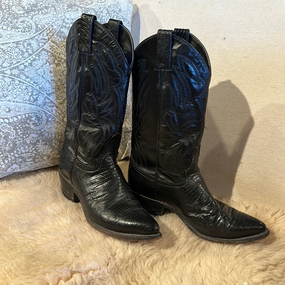 Diamond J vintage lizard western cowboy boot